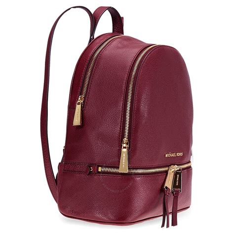 michael kors oxblood mott leather backpack|Michael Michael Kors Women's Mott Medium Backpack Luxe .